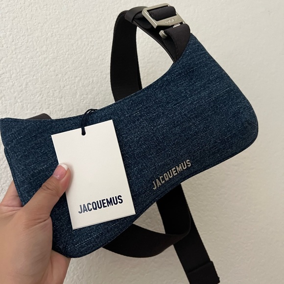 JACQUEMUS Indigo Le Raphia 'Le Bisou Gros Grain' Bag - Picture 2 of 16